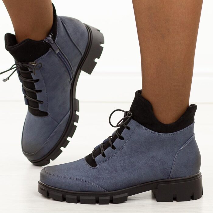 Niebieskie trapery damskie Jezzi 23123-12-wyprzedaż