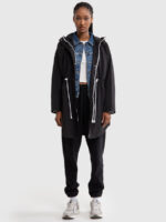 Parka damska z kapturem czarna Nebula 906-wyprzedaż