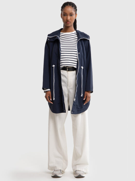 Parka damska z kapturem granatowa Nebula 403-wyprzedaż