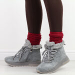 Szare skórzane botki damskie T.Sokolski 277-wyprzedaż