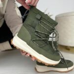 Zielone ciepłe zimowe botki damskie Potocki 16321-wyprzedaż