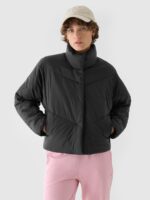 4F Kurtka puchowa z syntetycznym wypełnieniem damska - czarna XL-wyprzedaż