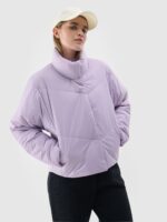 4F Kurtka puchowa z syntetycznym wypełnieniem damska - fioletowa XS-wyprzedaż