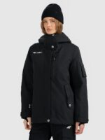 4F Kurtka snowboardowa membrana 15000 damska - czarna L-wyprzedaż