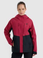 4F Kurtka trekkingowa membrana 10000 damska - czerwona XS-wyprzedaż