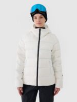 4F Kurtka zimowa puchowa 4FPRO z wypełnieniem naturalnym i membraną Pertex 20000/20000 damska - biała XS-wyprzedaż