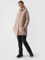 4F Parka przejściowa membrana 8000 damska - brązowa M-wyprzedaż