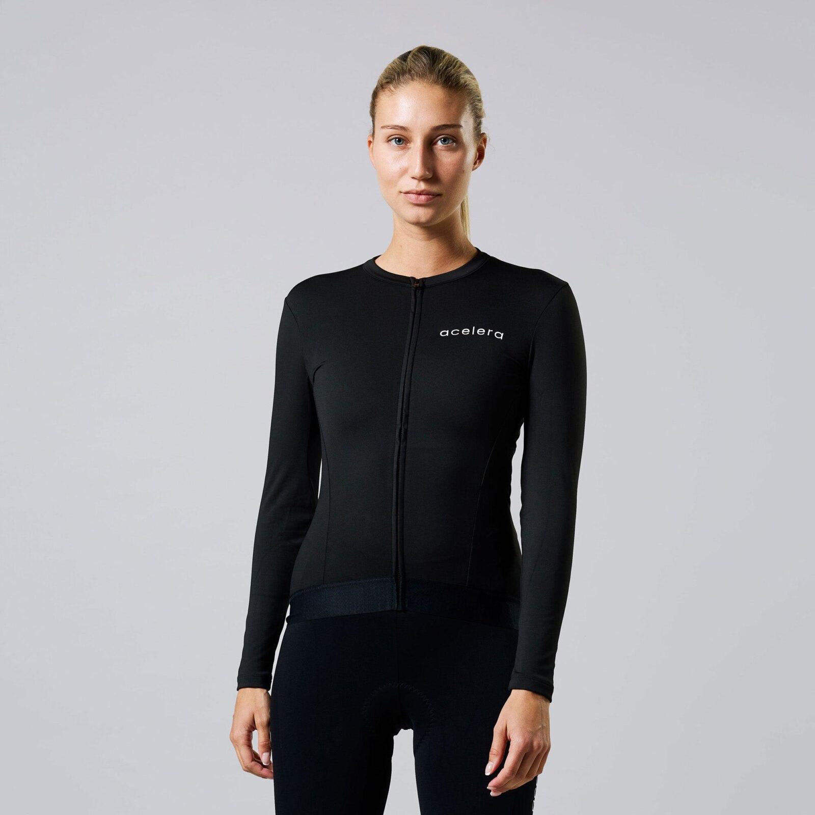 Damska kurtka kolarska Thermo Fleece z długim rękawem-wyprzedaż