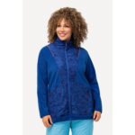 Damskie Kurtka polarowa kolorowe lamówki stójka 2-kierunkowy zamek błyskawiczny-wyprzedaż