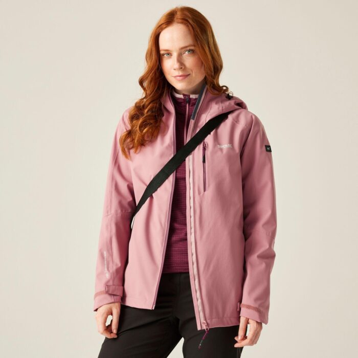 Kurtka turystyczna przeciwdeszczowa damska Birchdale wodoodporna-wyprzedaż
