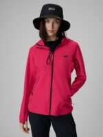 4F Kurtka softshell wiatroodporna damska - różowa M-wyprzedaż