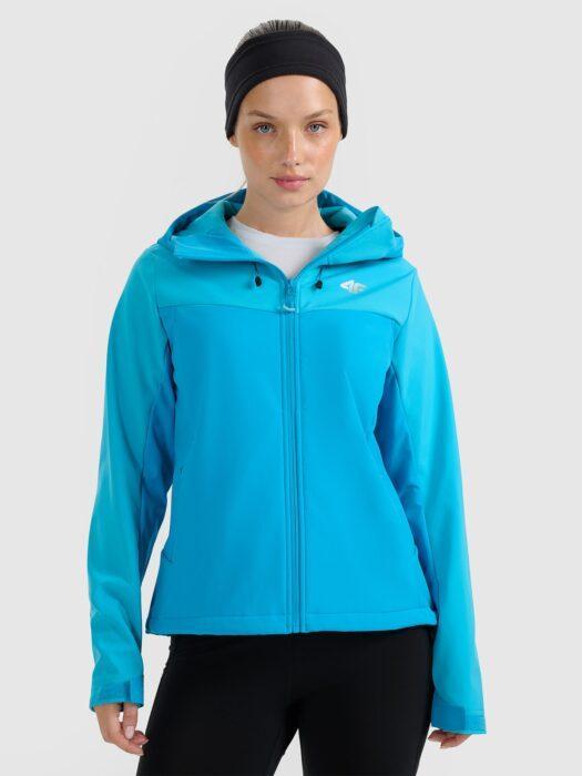4F Kurtka softshell wiatroodporna membrana 8000 damska - niebieska XL-wyprzedaż