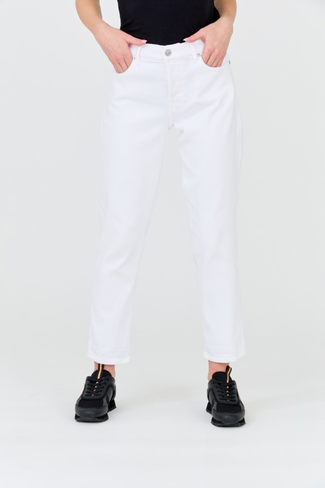 7 FOR ALL MANKIND Białe jeansy damskie Josefina-wyprzedaż