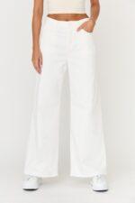 7 FOR ALL MANKIND Białe jeansy damskie Zoey Milk-wyprzedaż