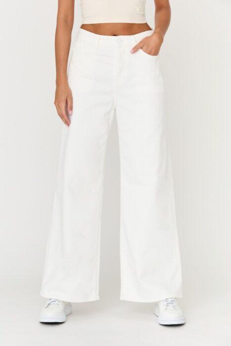 7 FOR ALL MANKIND Białe jeansy damskie Zoey Milk-wyprzedaż