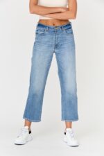 7 FOR ALL MANKIND Błękitne jeansy damskie THE MODERN STRAIGHT TRILIG-wyprzedaż