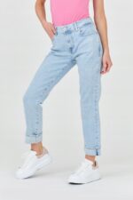 7 FOR ALL MANKIND Jasne jeansy damskie Relaxed Skinny-wyprzedaż