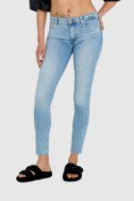 7 FOR ALL MANKIND Jasne jeansy z wysokim stanem HW SKINNY SLIM ILLUSION Playbook-wyprzedaż