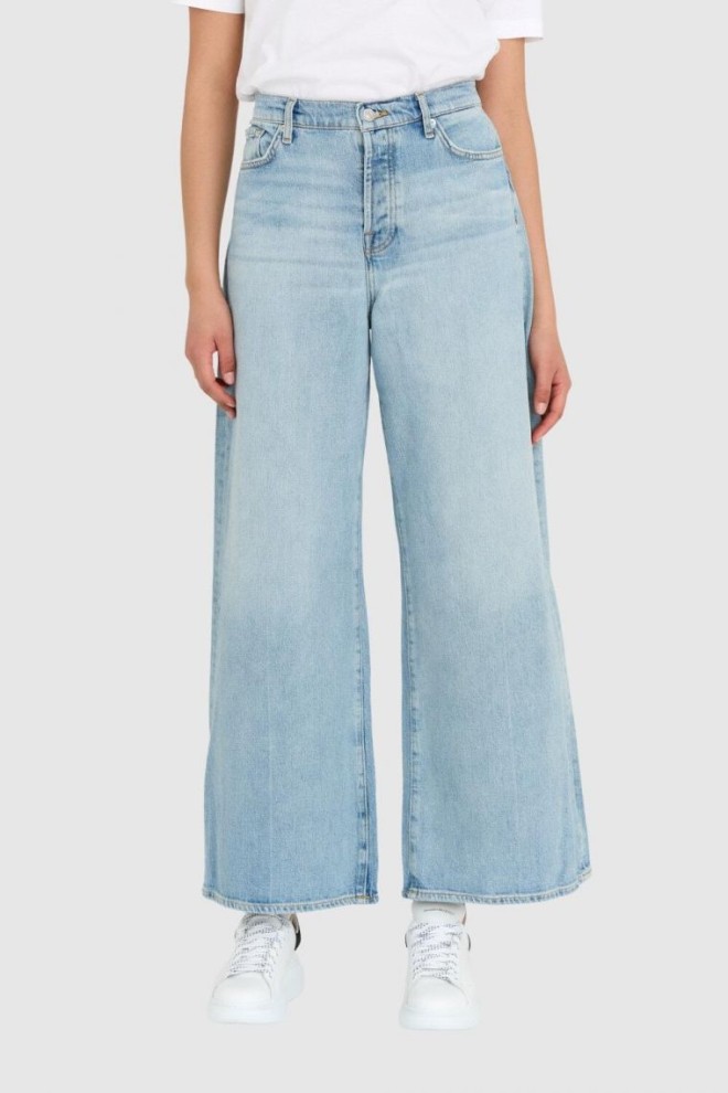7 FOR ALL MANKIND Jasnoniebieskie jeansy damskie Szwedy Zoey Air Wash-wyprzedaż
