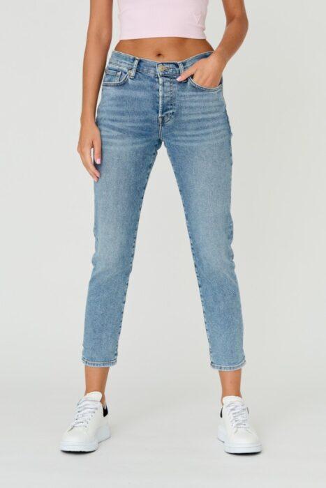 7 FOR ALL MANKIND Niebieskie jeansy JOSEFINA LUXE VINTAGE SELFMADE-wyprzedaż