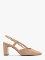 Beżowe czółenka typu slingback-wyprzedaż