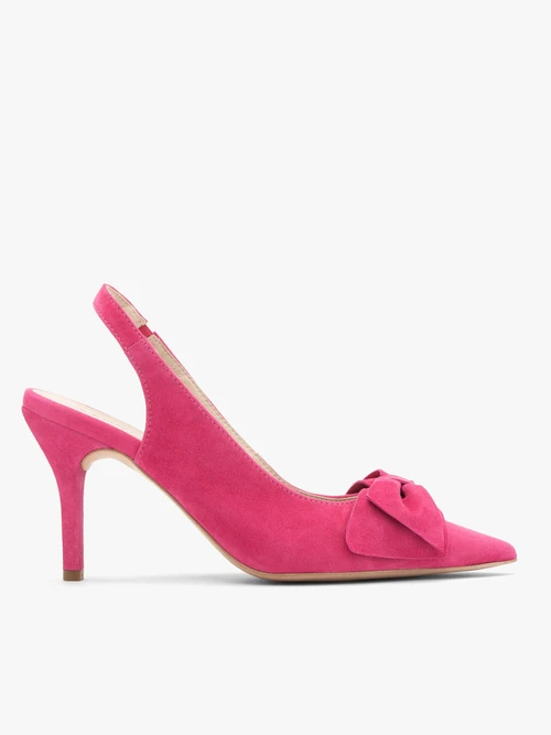 Czółenka typu slingback w kolorze fuksji-wyprzedaż