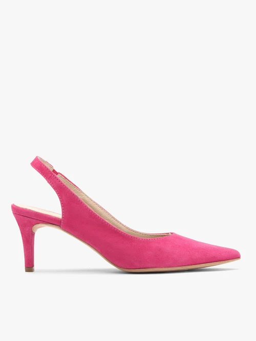 Czółenka typu slingback w kolorze fuksji-wyprzedaż