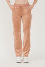 JUICY COUTURE Beżowe damskie spodnie dresowe Del Ray Gold Pocketed Pant