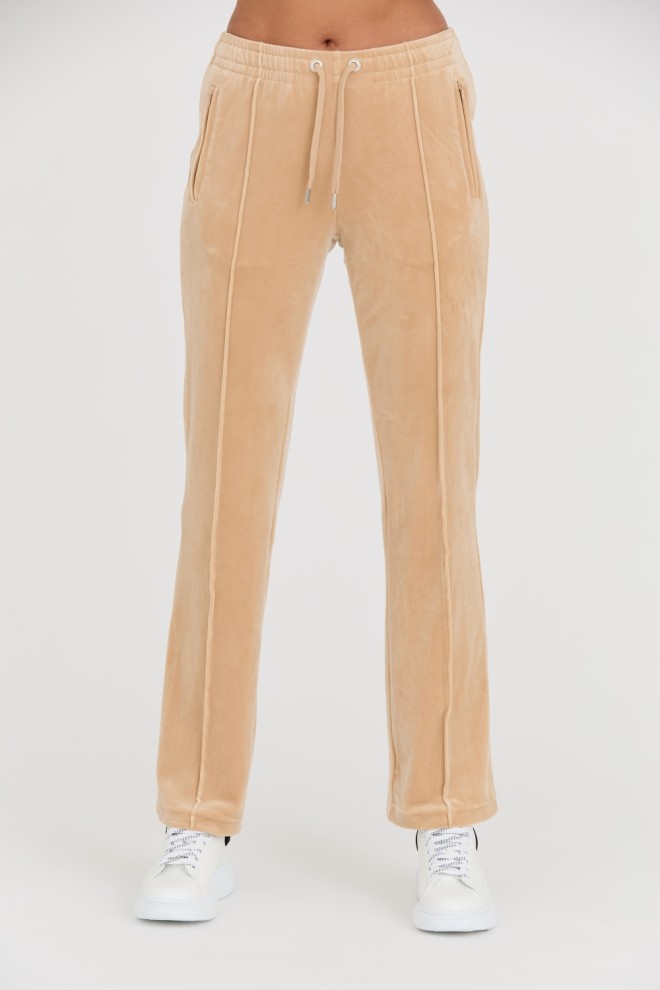 JUICY COUTURE Beżowe damskie spodnie dresowe Tina Track Pants