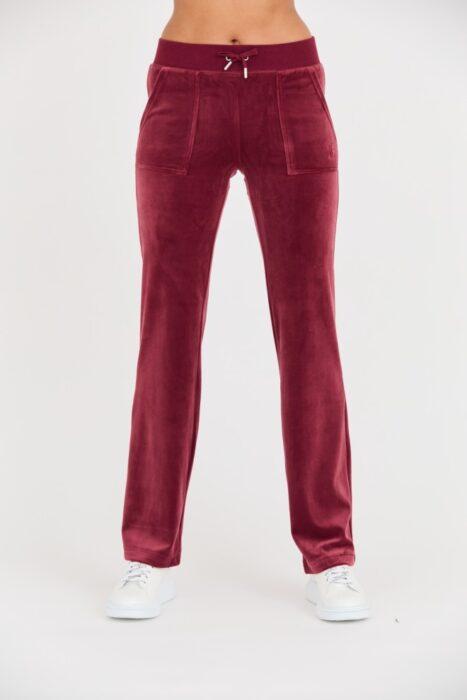 JUICY COUTURE Bordowe damskie spodnie dresowe Del Ray Pocket Pant