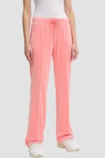 JUICY COUTURE Brzoskwiniowe damskie spodnie z cyrkoniami Tina