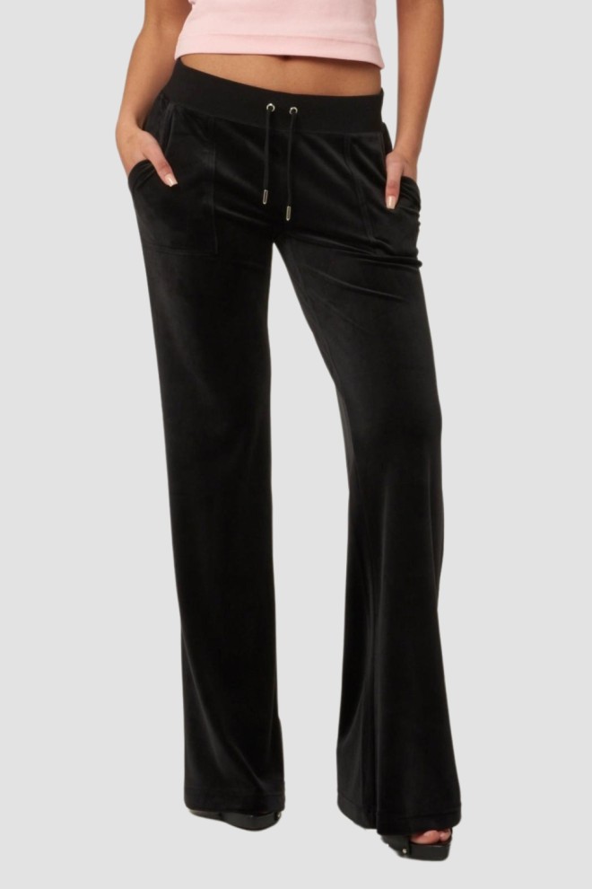 JUICY COUTURE Czarne spodnie dresowe damskie Layla Low Rise