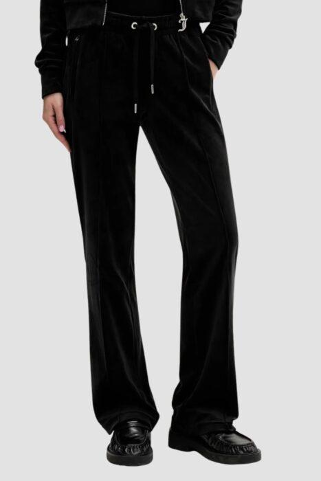 JUICY COUTURE Czarne spodnie dresowe damskie z cyrkoniami Tina Outline