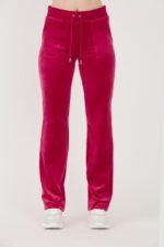 JUICY COUTURE Czerwone damskie spodnie dresowe Del Ray Pocketed Pant