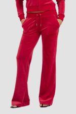 JUICY COUTURE Czerwone damskie spodnie dresowe Layla Low Rise
