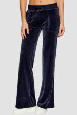 JUICY COUTURE Granatowe spodnie dresowe damskie Layla Low Rise
