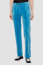 JUICY COUTURE Niebieskie damskie spodnie z cyrkoniami Tina