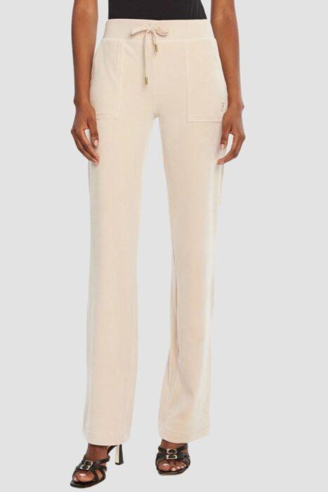 JUICY COUTURE Piaskowe damskie spodnie dresowe Del Ray Gold