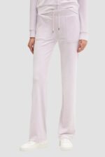 JUICY COUTURE Różowe spodnie dresowe damskie Layla Low Rise