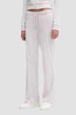 JUICY COUTURE Różowe spodnie dresowe damskie z cyrkoniami Tina Outline