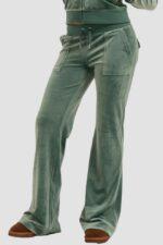JUICY COUTURE Zielone damskie spodnie dresowe Track Pant