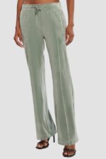 JUICY COUTURE Zielone damskie spodnie z cyrkoniami Tina