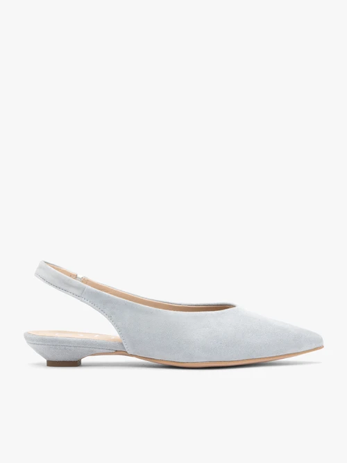 Jasnoniebieskie czółenka slingback w szpic-wyprzedaż