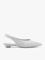 Jasnoniebieskie czółenka slingback w szpic-wyprzedaż