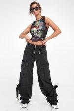 Jeansy damskie cargo VERSACE JEANS COUTURE-wyprzedaż