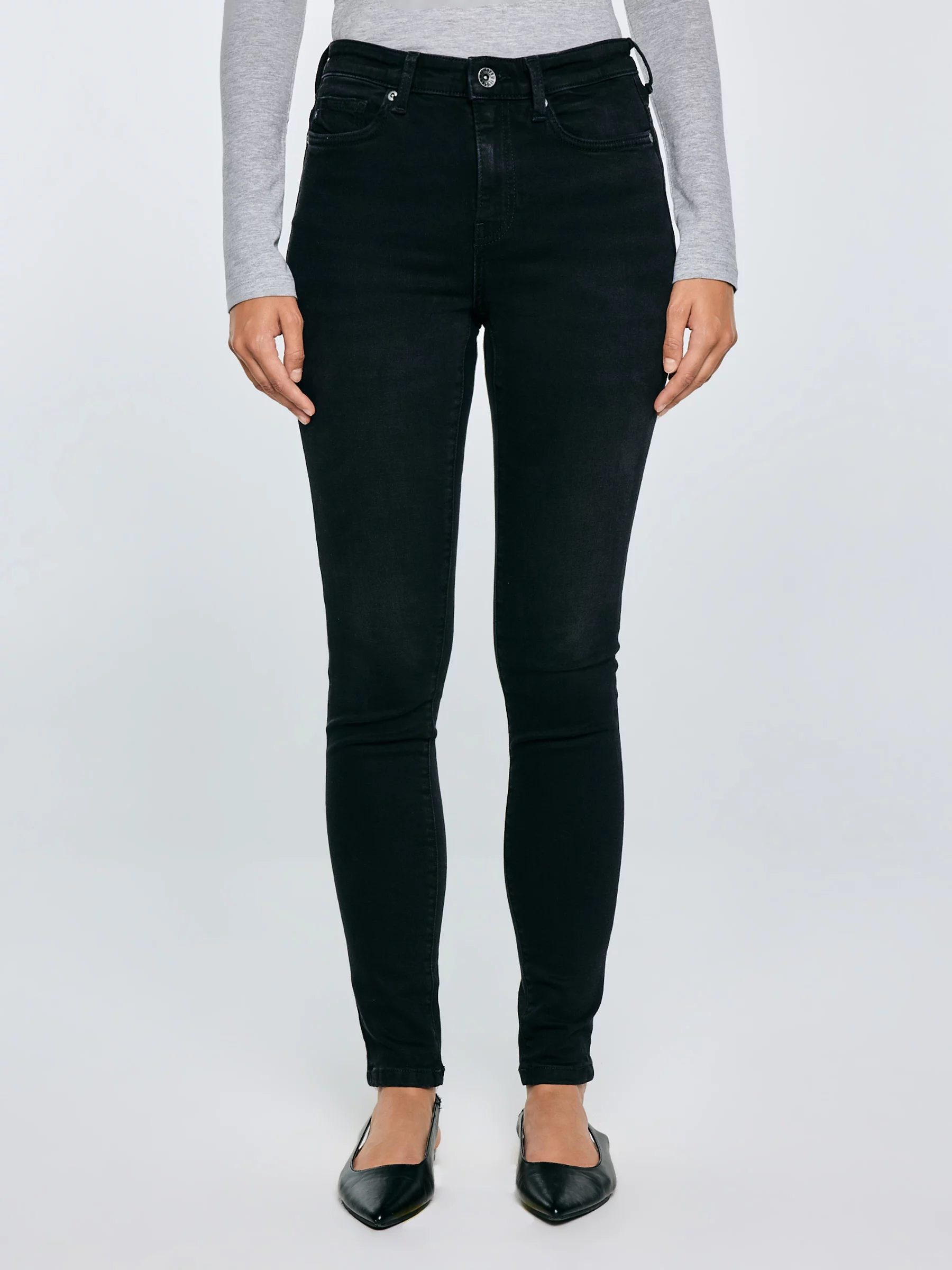 Jeansy damskie skinny ciemnoszare Ariana 896-wyprzedaż