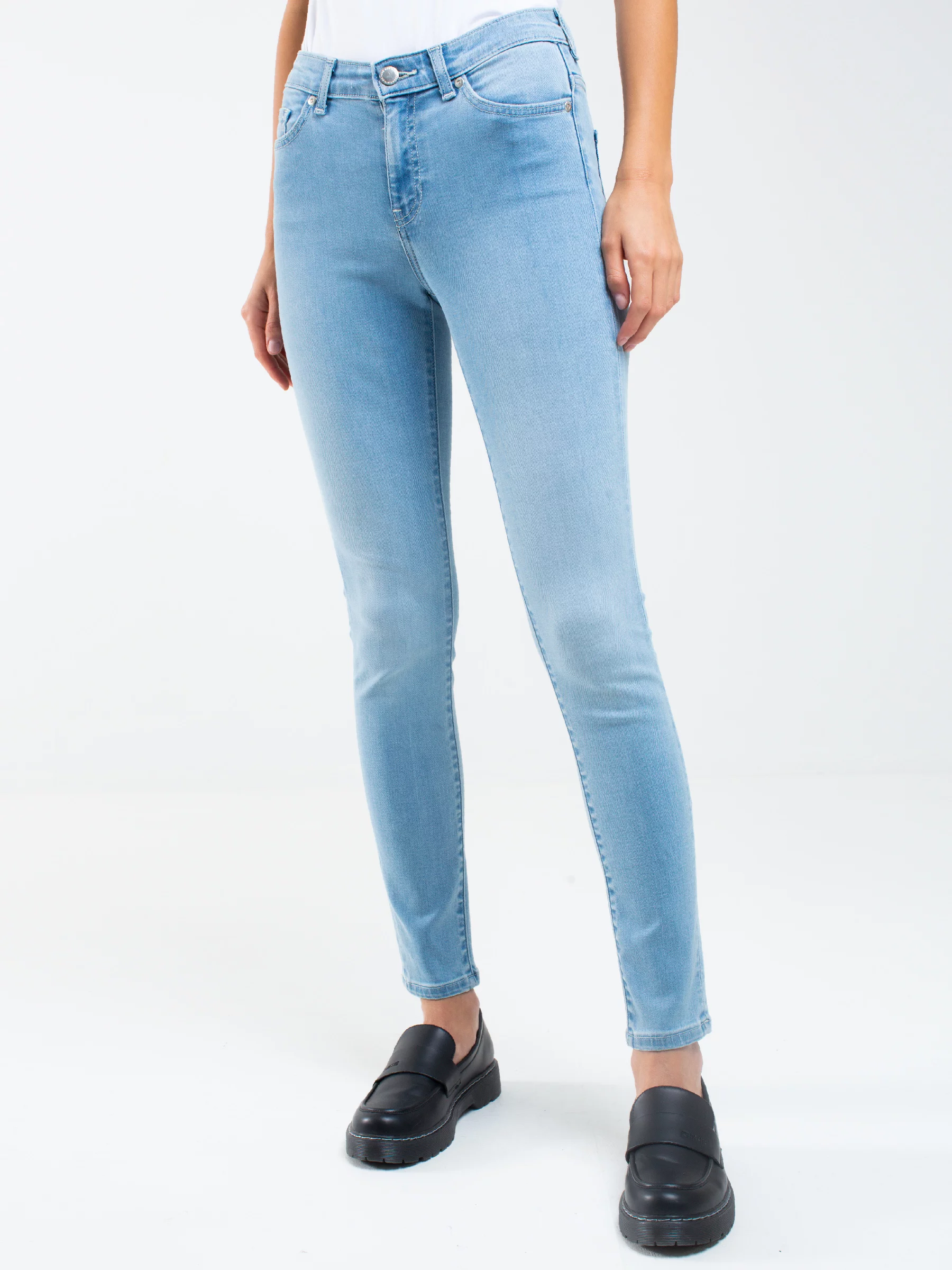 Jeansy damskie skinny jasnoniebieskie Adela 105-wyprzedaż