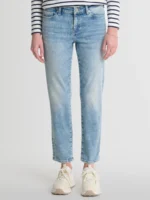 Jeansy damskie z krótką nogawką jasnoniebieskie Adela Cropped 108-wyprzedaż