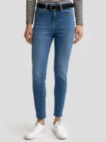 Jeansy damskie z wysokim stanem niebieskie Adela High Waist 137-wyprzedaż