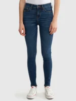 Jeansy damskie z wysokim stanem niebieskie Lorena High Waist 364-wyprzedaż